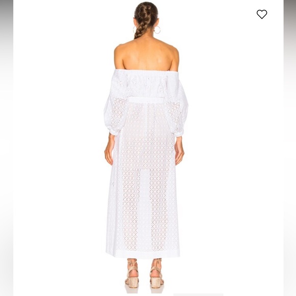 Lisa Marie Fernandez Off-the Shoulder Long Dress, Size Small - Picture 9 of 16